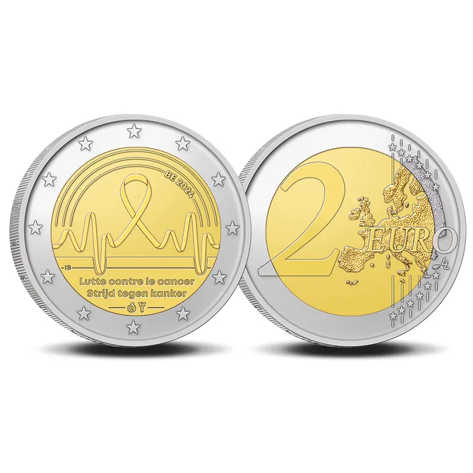Une pièce commémorative de 2 euros dédiée à la lutte contre le cancer