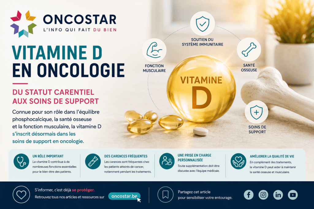 Vitamine D et cancer : quel est son rôle dans les soins de support en oncologie ?