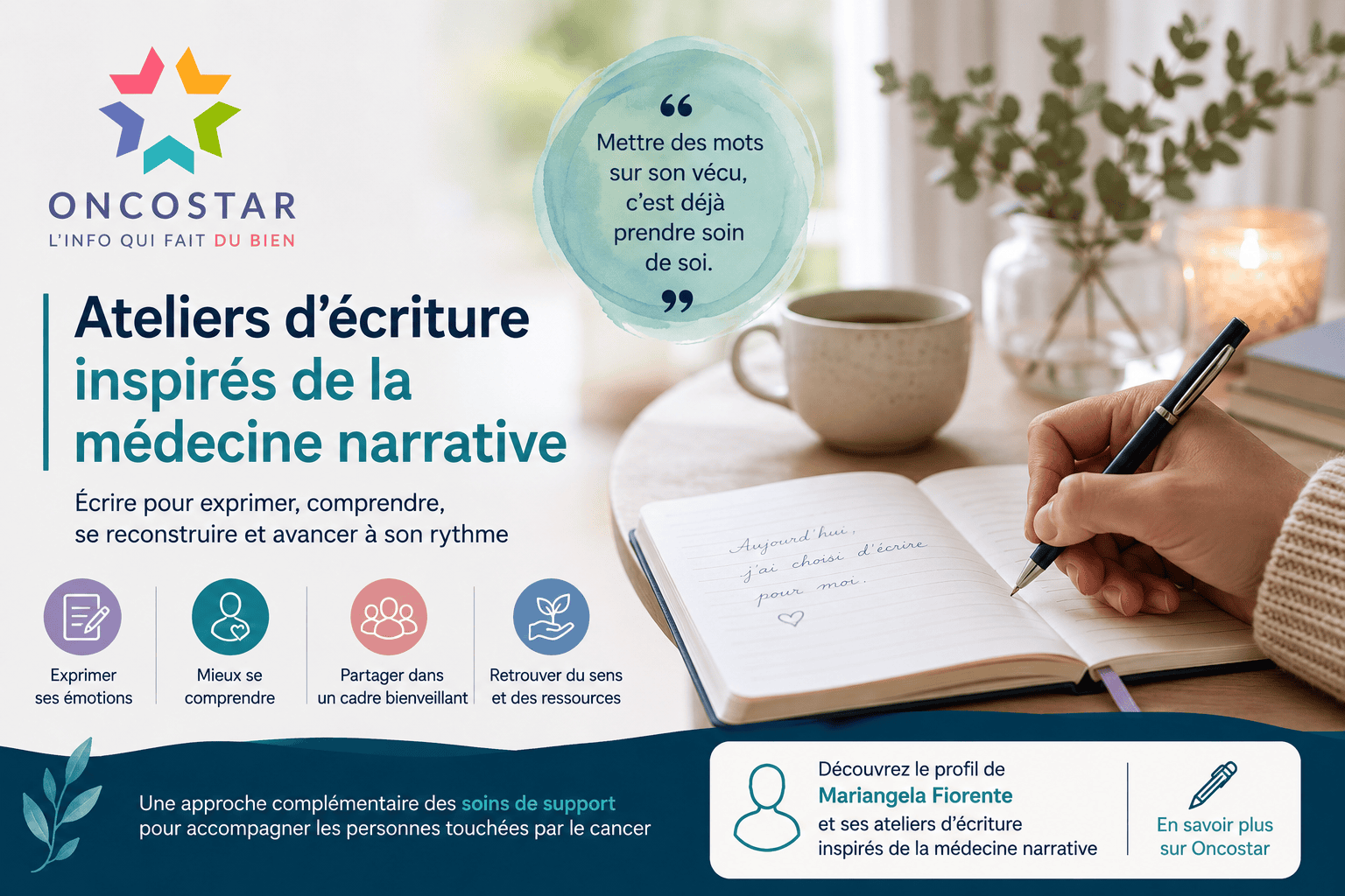 Écrire pour mieux traverser le cancer ? Découvrez les ateliers d&rsquo;écriture inspirés de la médecine narrative