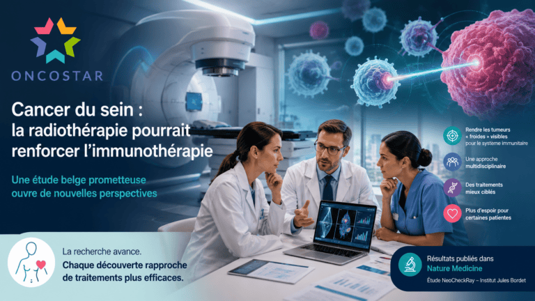 Cancer du sein : la radiothérapie pourrait-elle aider l&rsquo;immunothérapie à mieux fonctionner ?