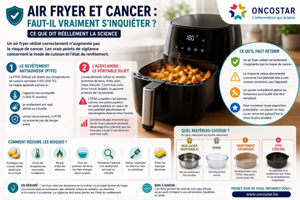 L&rsquo;air fryer augmente-t-il le risque de cancer ? Ce que dit réellement la science